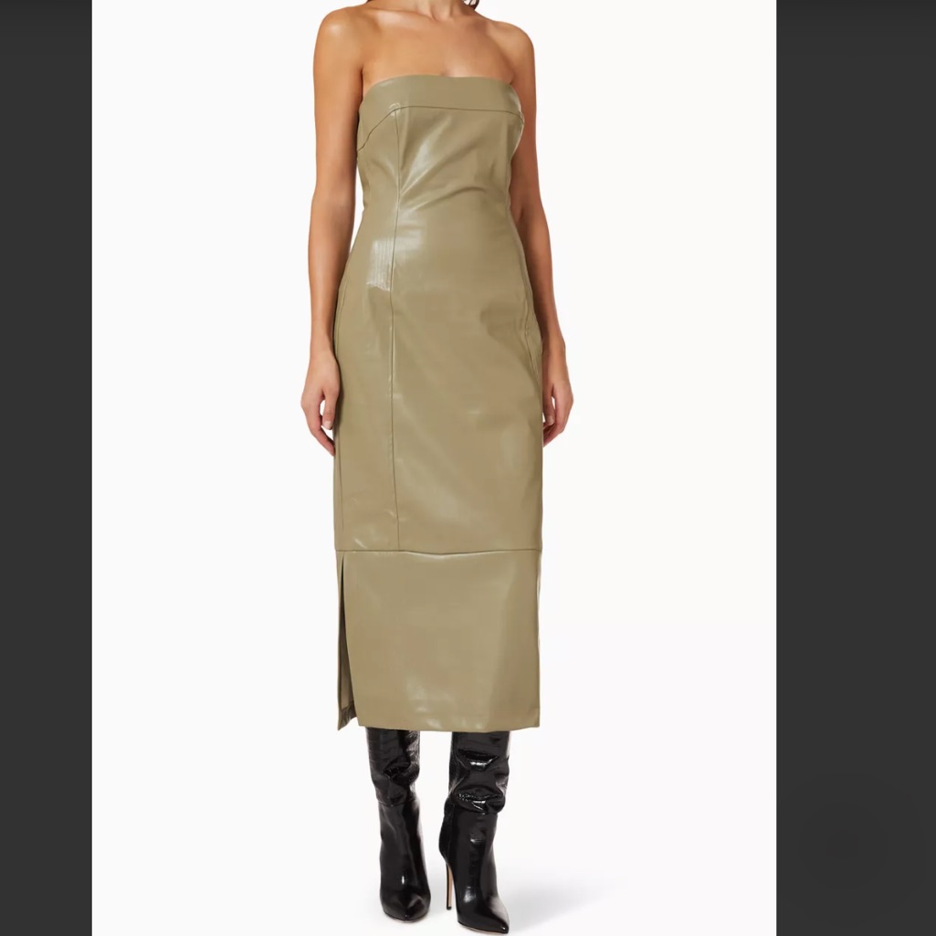 Nwt Paris Georgia Bodice Dress In Khaki